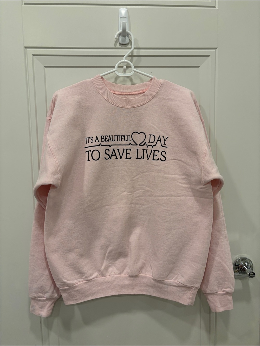 Grey’s Anatomy Pink Crewneck Sweatshirt, Medium - Picture 2 of 6